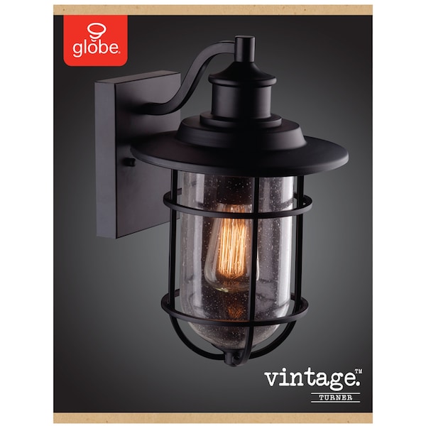 Globe Electric Globe Electric Vintage 1-Light Natural Black Turner Wall Sconce 44308 - main